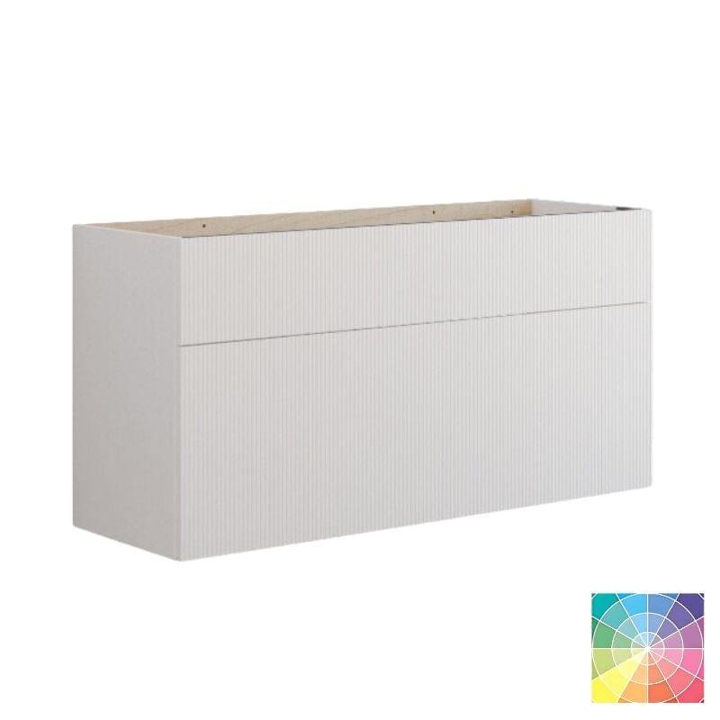 Dansani Calidris Rillet Servantskap D40cm 2 skuff ekstra høy underskuff NCS farge / 120cm Dansani Servantskap DA-C14-C099