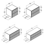 Dansani Calidris Rillet Skap 2 skuff D40cm