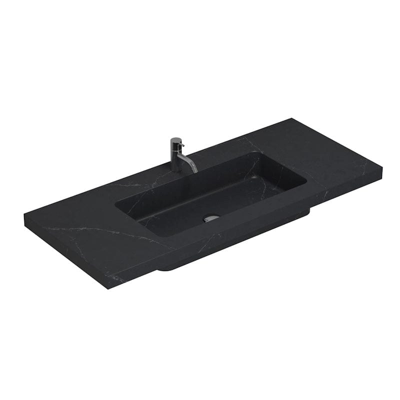 Dansani Calidris Unique Silestone Servant B60-120xH1xD50cm 120cm / Charcoal soapstone Dansani Baderomsservant DA-631722115