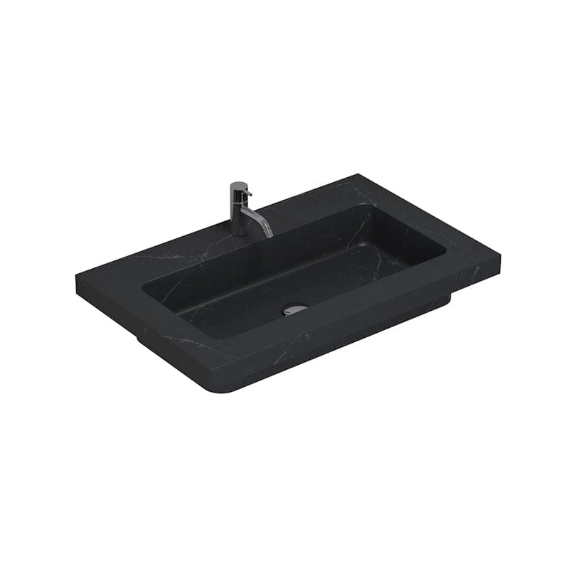 Dansani Calidris Unique Silestone Servant B60-120xH1xD50cm 80cm / Charcoal soapstone Dansani Baderomsservant DA-631728115