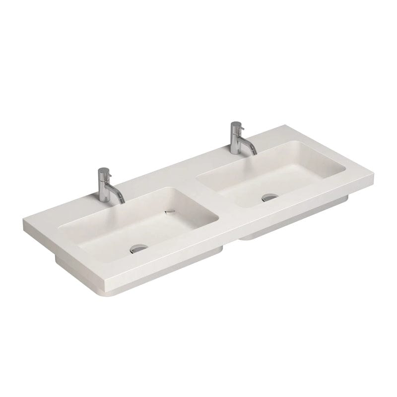 Dansani Calidris Unique Silestone Servant måltilpasset B60-219xH1xD50cm Blanco zeus / 220cm dobbel Dansani Baderomsservant DA-631722511