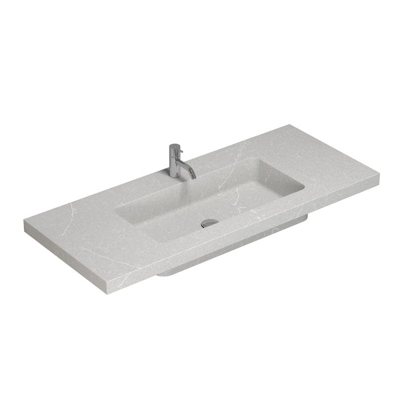 Dansani Calidris Unique Silestone servant måltilpasset D50,5 H1,2cm Desert silver / 120cm Dansani Baderomsservant DA-631712413