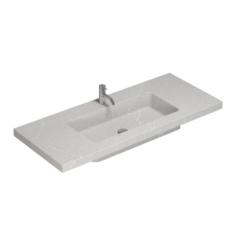 Dansani Calidris Unique Silestone servant måltilpasset D50,5 H1,2cm Desert silver / 200cm Dansani Baderomsservant DA-631720413