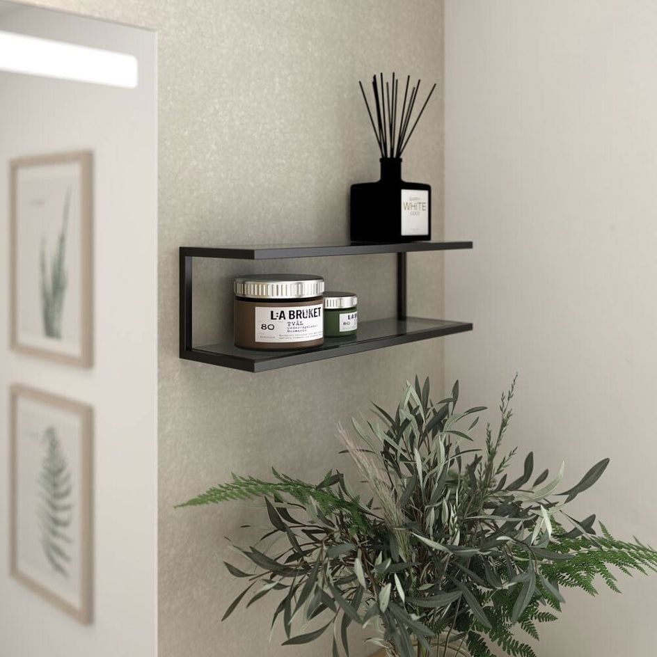 Dansani Fleksibel Hylle 39,6cm med 2 Glasshyller Dansani Baderomshylle DA-190304370