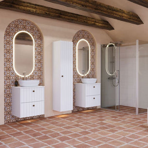 Dansani Hoop Speil Oval med lys og lysstyring