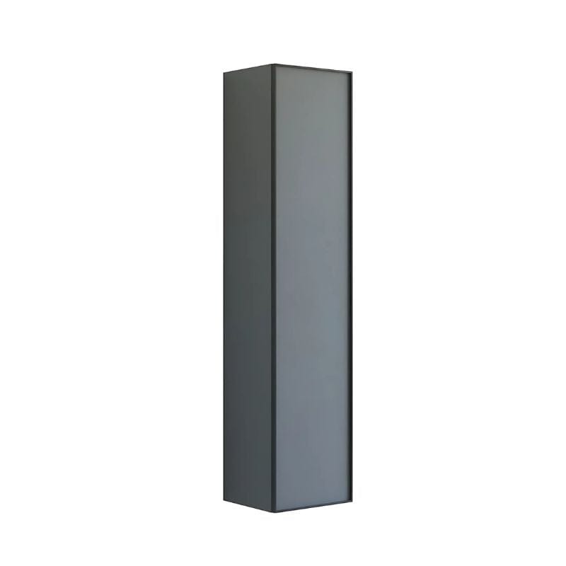 Dansani Inzo Alu-ramme svart Høyskap 1 dør Ver. A B40xH176x35cm Grå matt / Høyre hengslet Dansani Høyskap bad DA-U47-8103