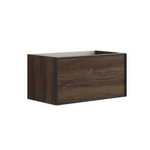 Dansani Inzo Alu-ramme svart Servantskap 1 skuff B60-120xH40xD44cm