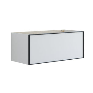 Dansani Inzo Alu-ramme svart Servantskap 1 skuff B60-120xH40xD44cm