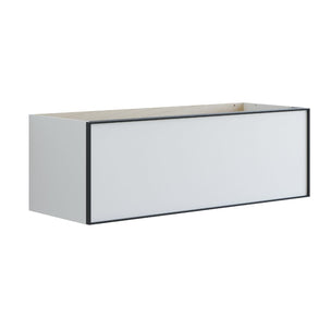 Dansani Inzo Alu-ramme svart Servantskap 1 skuff B60-120xH40xD44cm