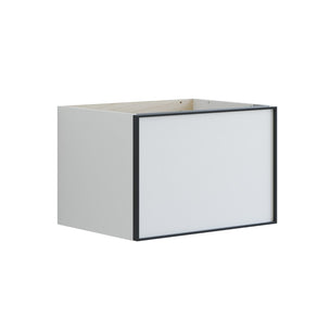 Dansani Inzo Alu-ramme svart Servantskap 1 skuff B60-120xH40xD44cm