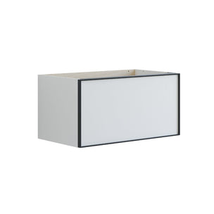 Dansani Inzo Alu-ramme svart Servantskap 1 skuff B60-120xH40xD44cm