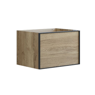 Dansani Inzo Alu-ramme svart Servantskap 1 skuff B60-120xH40xD44cm