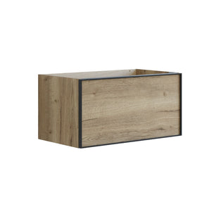 Dansani Inzo Alu-ramme svart Servantskap 1 skuff B60-120xH40xD44cm