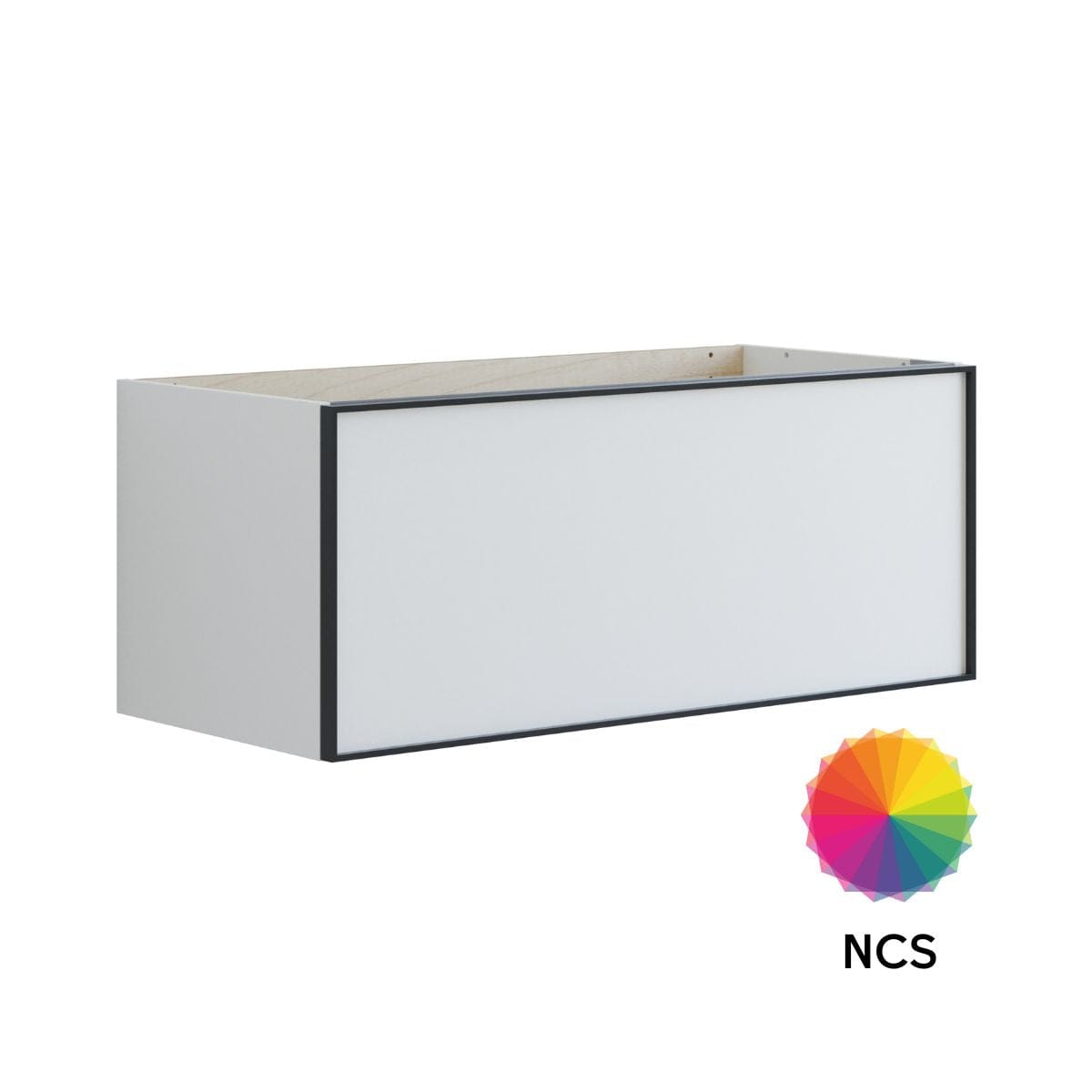 Dansani Inzo Alu-ramme svart Servantskap 1 skuff B60-120xH40xD44cm NCS farge / 100cm Dansani Servantskap DA-U16-8099