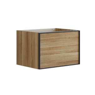 Dansani Inzo Alu-ramme svart Servantskap 1 skuff B60-120xH40xD44cm