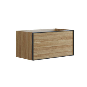 Dansani Inzo Alu-ramme svart Servantskap 1 skuff B60-120xH40xD44cm