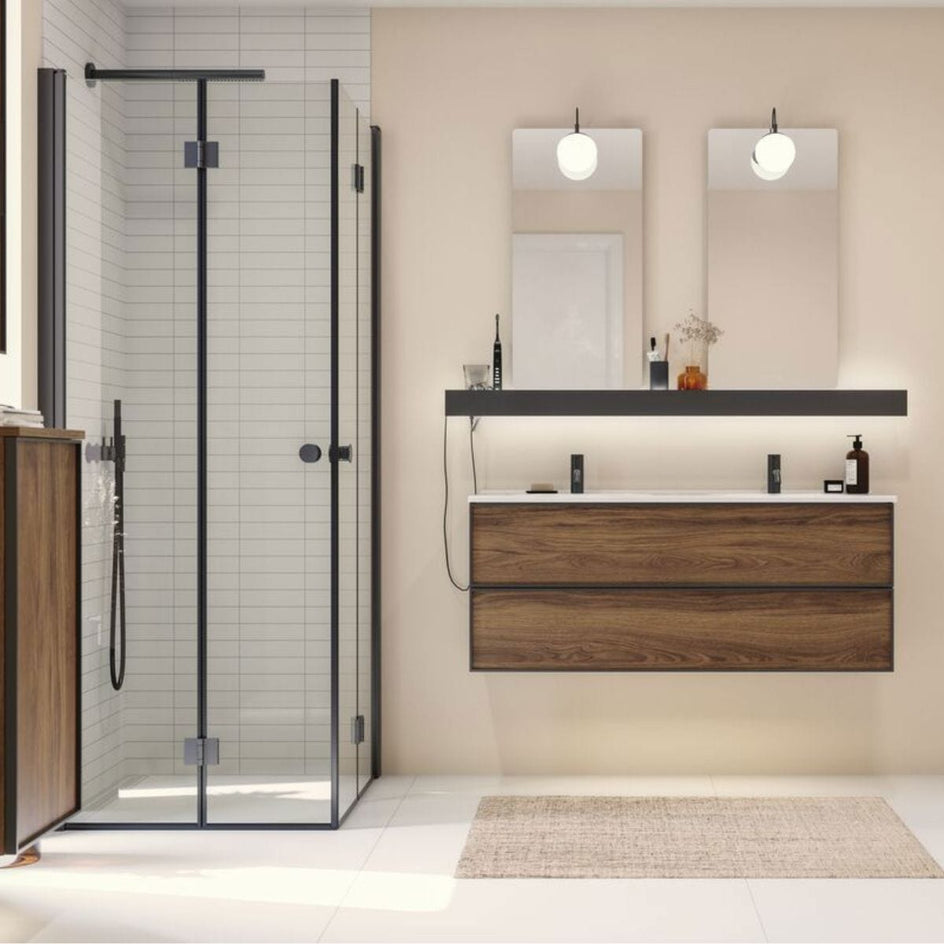 Dansani Inzo Alu-ramme Svart Servantskap 2 Skuff H48cm Dansani Servantskap