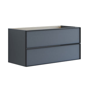 Dansani Inzo Alu-ramme Svart Servantskap 2 Skuff H48cm