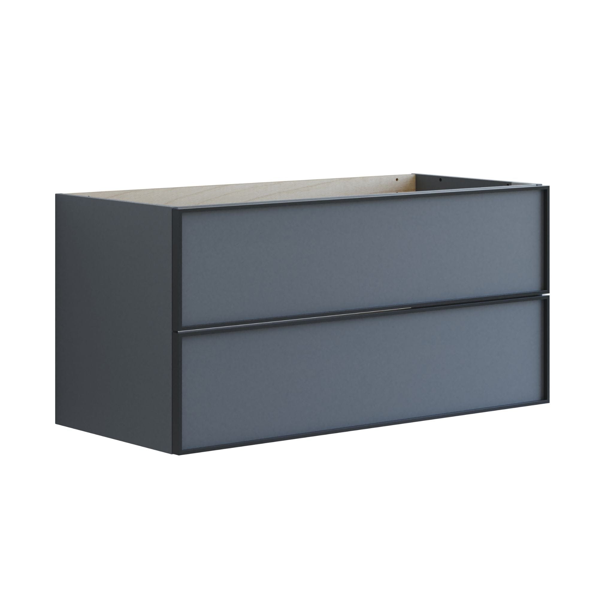 Dansani Inzo Alu-ramme Svart Servantskap 2 Skuff H48cm Grå matt / 100cm Dansani Servantskap DA-U21-8003