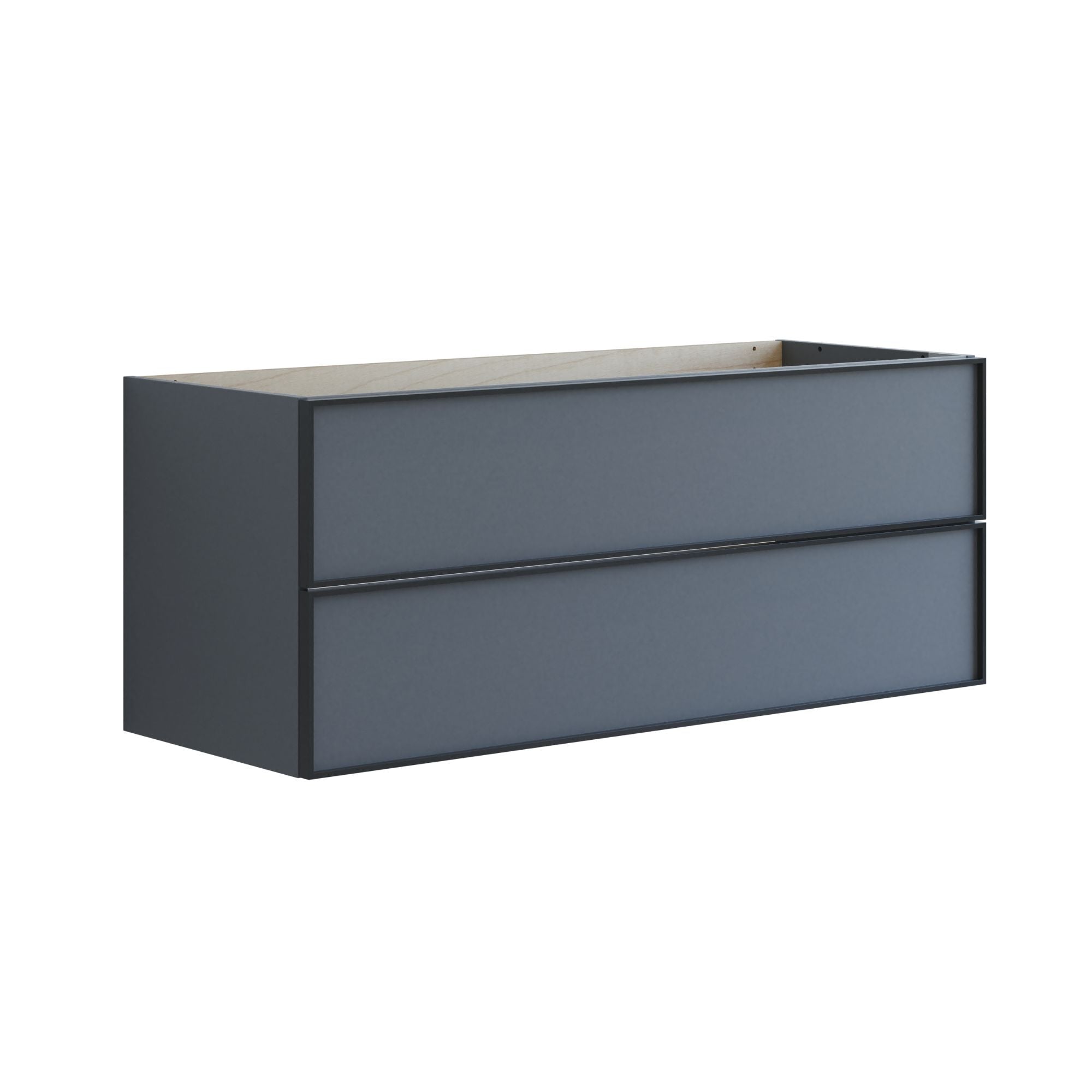 Dansani Inzo Alu-ramme Svart Servantskap 2 Skuff H48cm Grå matt / 120cm Dansani Servantskap DA-U22-8003