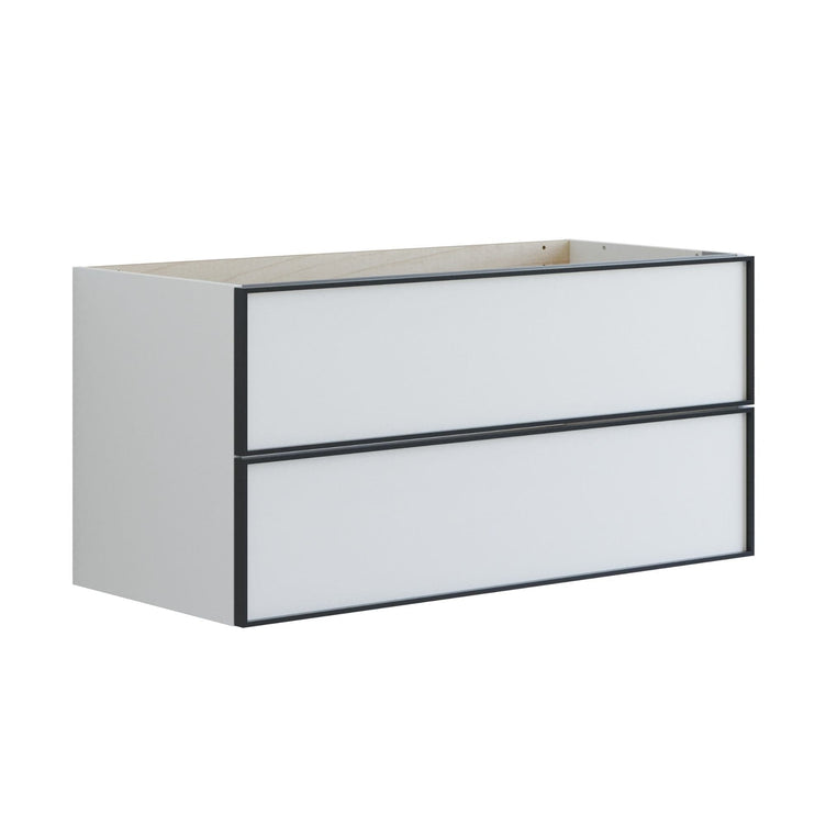 Dansani Inzo Alu-ramme Svart Servantskap 2 Skuff H48cm