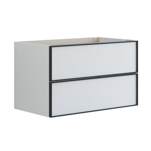 Dansani Inzo Alu-ramme Svart Servantskap 2 Skuff H48cm