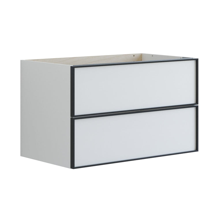 Dansani Inzo Alu-ramme Svart Servantskap 2 Skuff H48cm