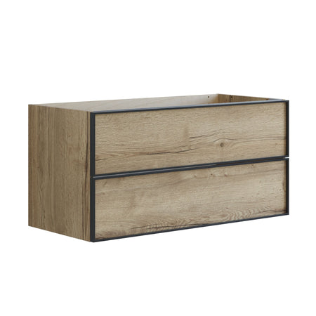 Dansani Inzo Alu-ramme Svart Servantskap 2 Skuff H48cm