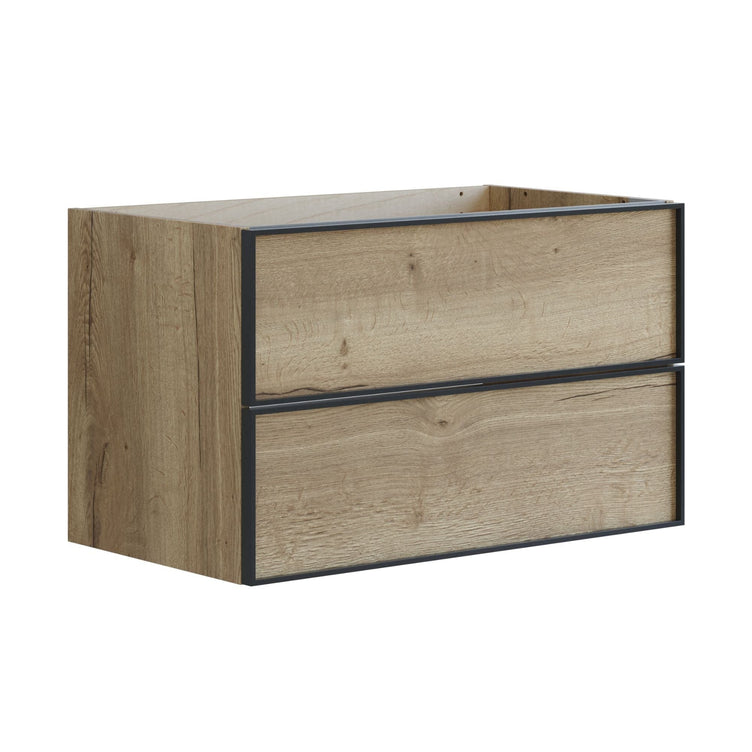 Dansani Inzo Alu-ramme Svart Servantskap 2 Skuff H48cm