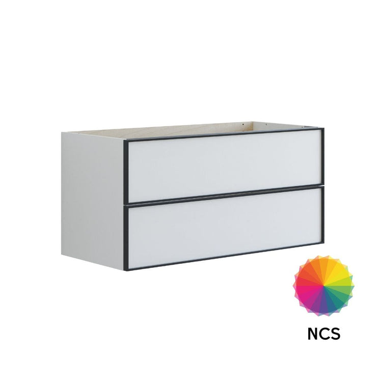 Dansani Inzo Alu-ramme Svart Servantskap 2 Skuff H48cm