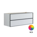 Dansani Inzo Alu-ramme Svart Servantskap 2 Skuff H48cm