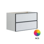 Dansani Inzo Alu-ramme Svart Servantskap 2 Skuff H48cm