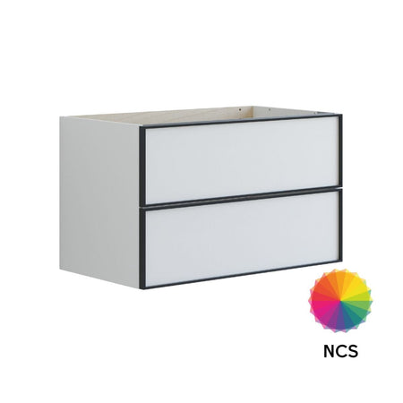 Dansani Inzo Alu-ramme Svart Servantskap 2 Skuff H48cm