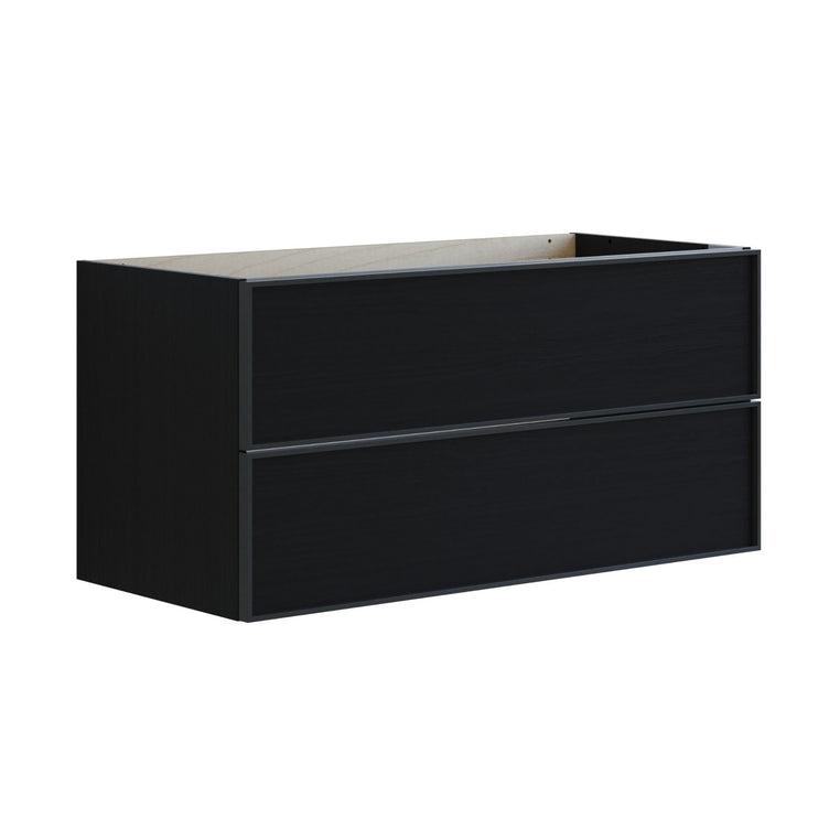 Dansani Inzo Alu-ramme Svart Servantskap 2 Skuff H48cm