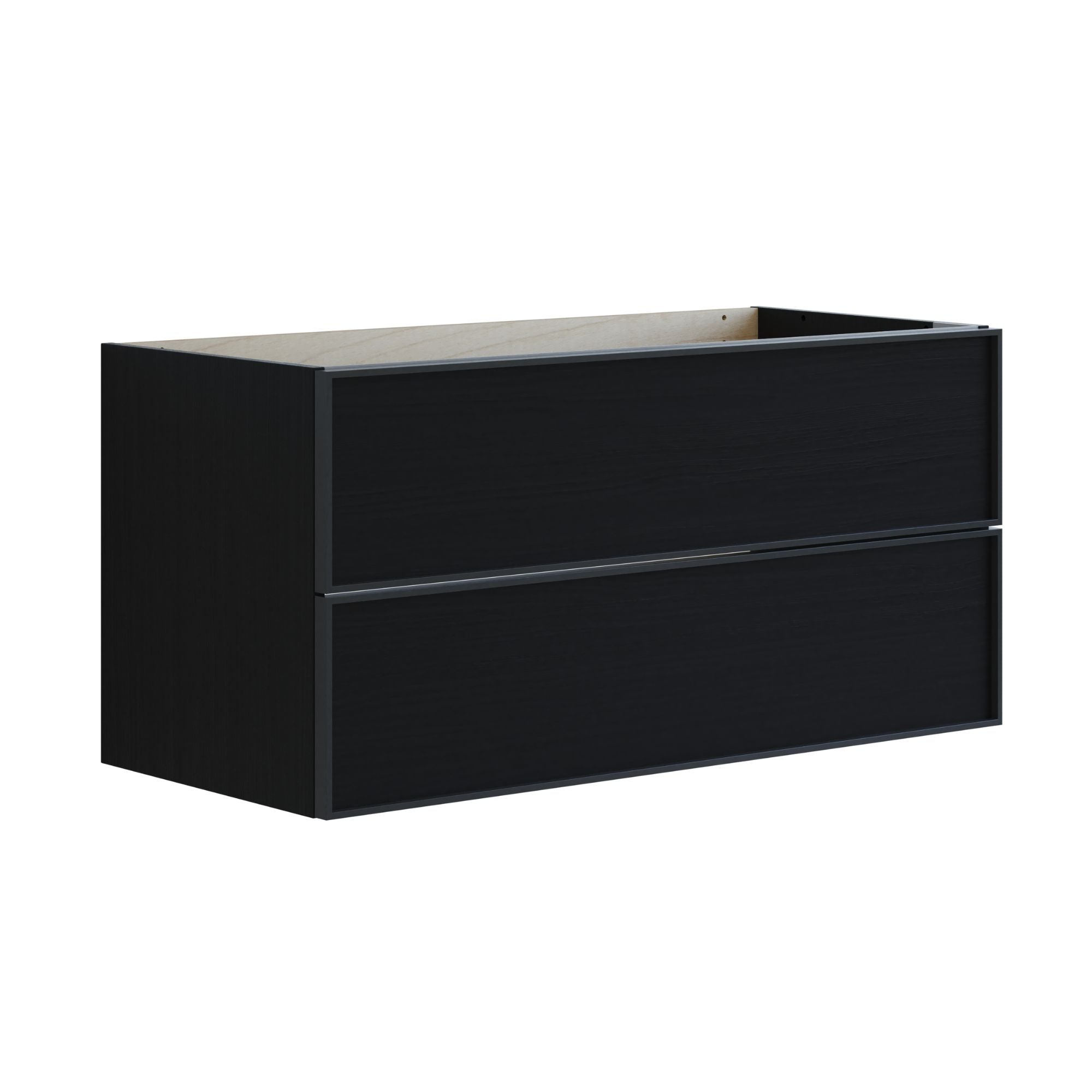 Dansani Inzo Alu-ramme Svart Servantskap 2 Skuff H48cm Svart eik / 100cm Dansani Servantskap DA-U21-8050