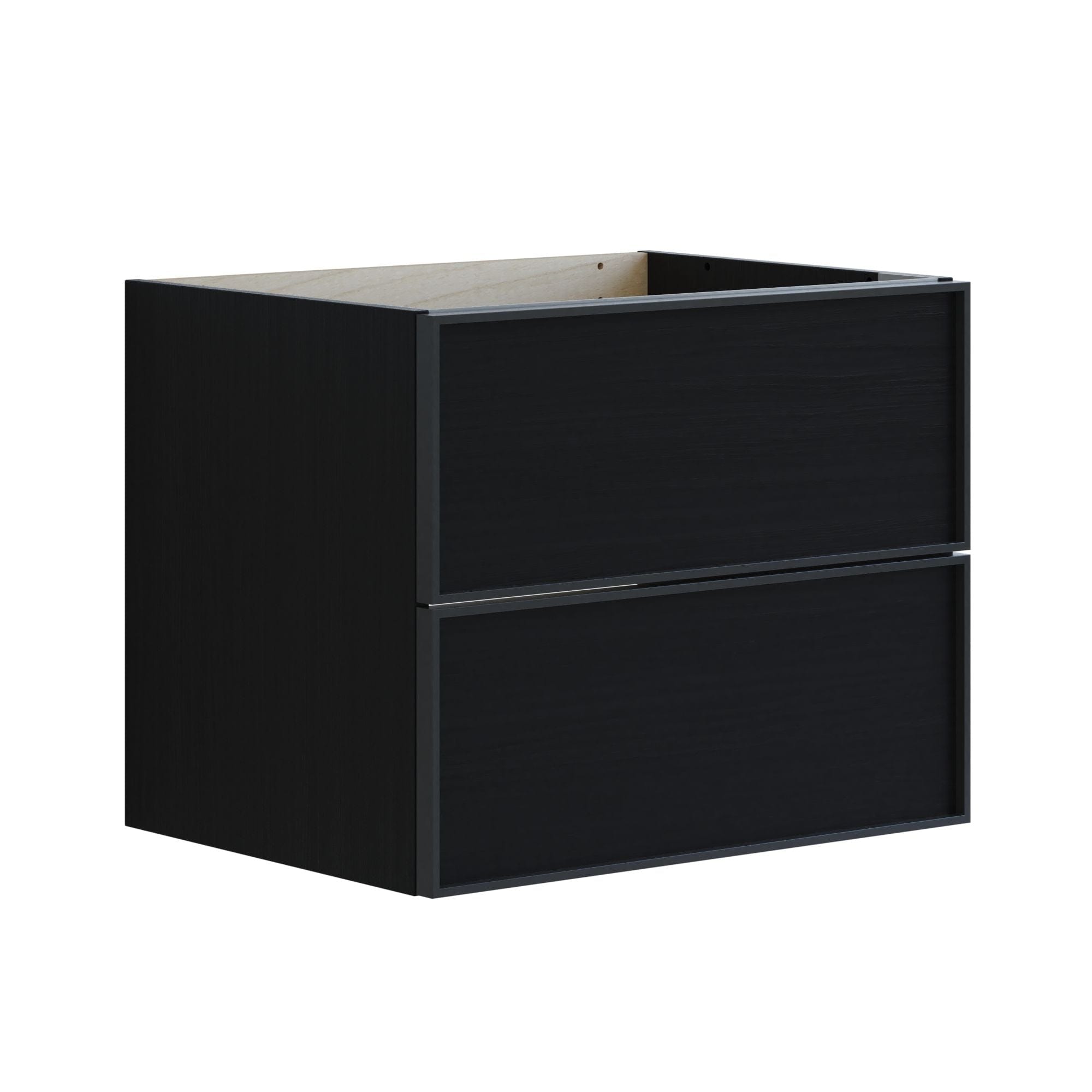 Dansani Inzo Alu-ramme Svart Servantskap 2 Skuff H48cm Svart eik / 60cm Dansani Servantskap DA-U19-8050