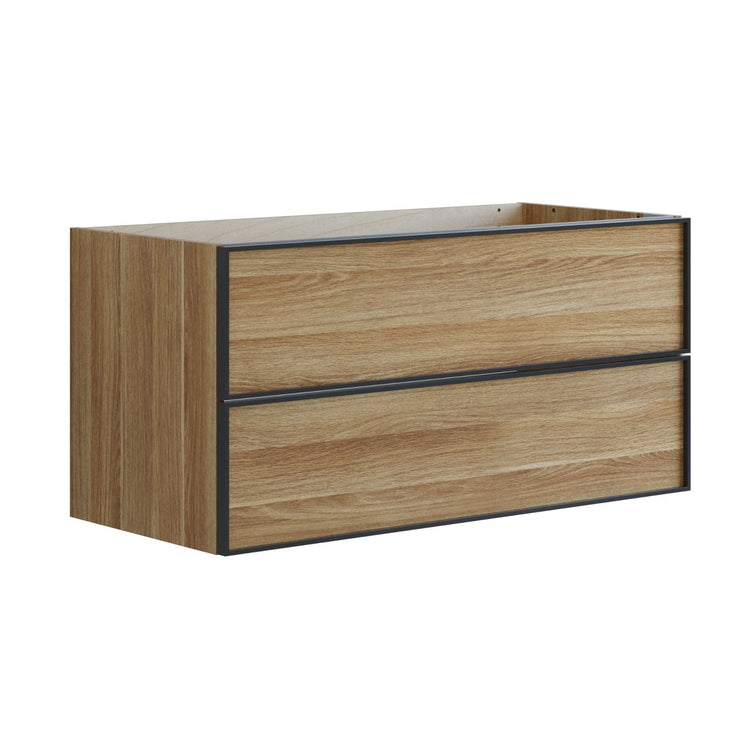 Dansani Inzo Alu-ramme Svart Servantskap 2 Skuff H48cm