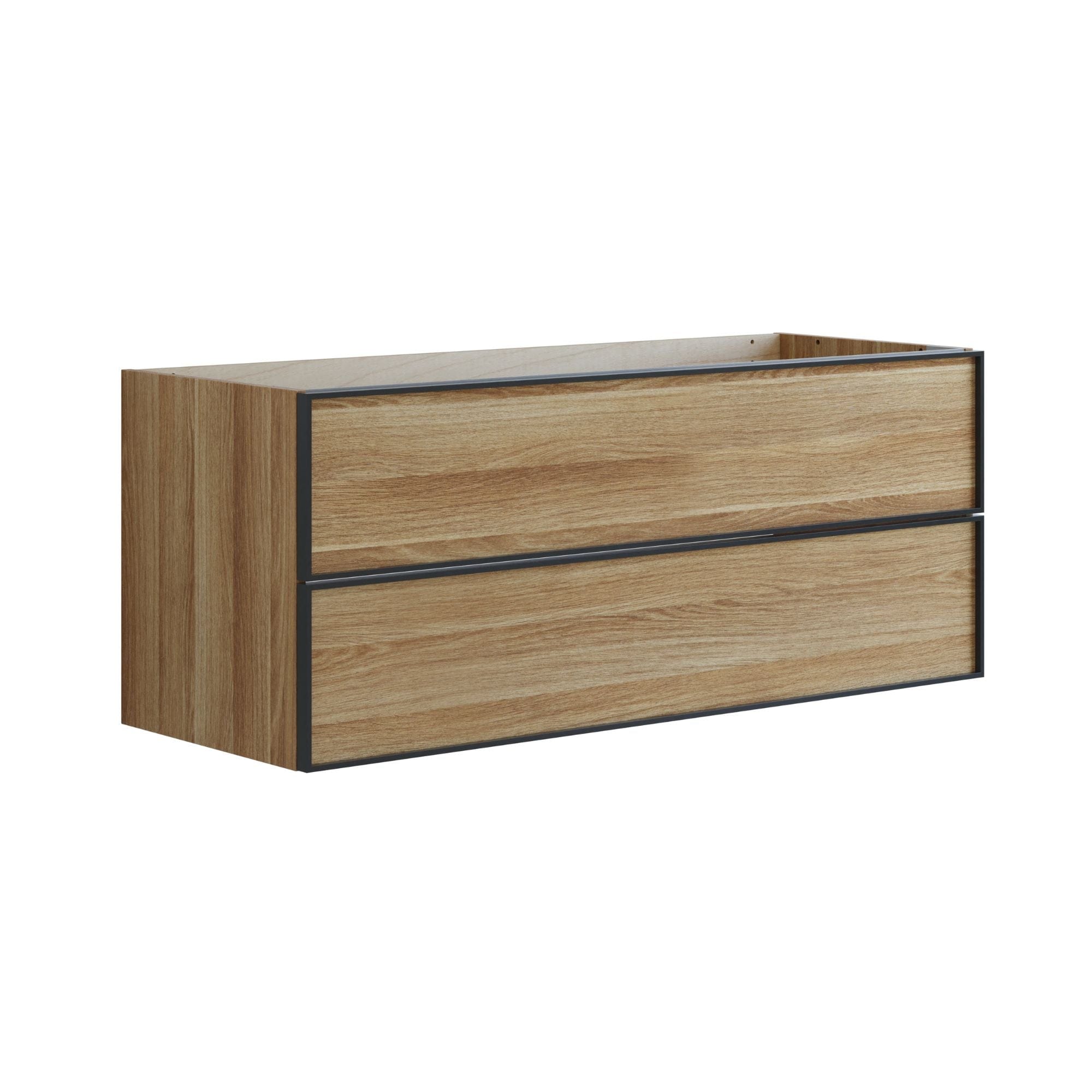 Dansani Inzo Alu-ramme Svart Servantskap 2 Skuff H48cm Varm eik / 120cm Dansani Servantskap DA-U22-8055