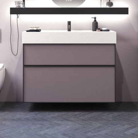 Dansani Inzo Alu-ramme svart Servantskap med ekstra stor underskuff