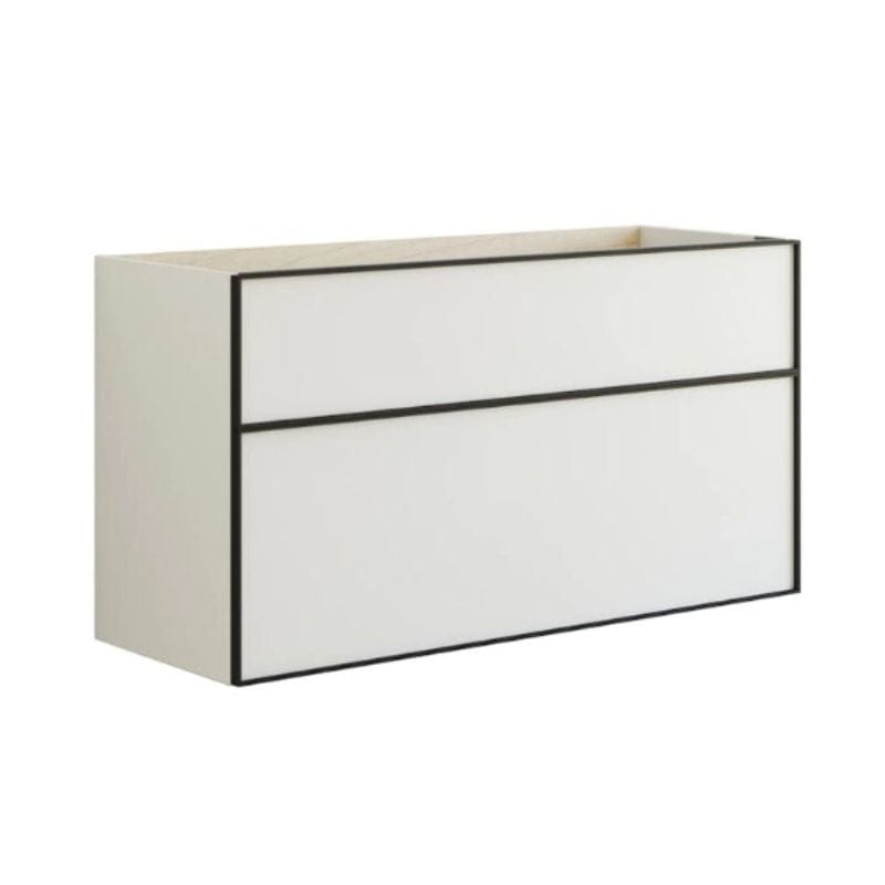 Dansani Inzo Alu-ramme svart Servantskap med ekstra stor underskuff Hvit matt / 120cm Dansani Servantskap DA-U27-8010