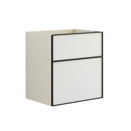 Dansani Inzo Alu-ramme svart Servantskap med ekstra stor underskuff