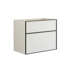 Dansani Inzo Alu-ramme svart Servantskap med ekstra stor underskuff