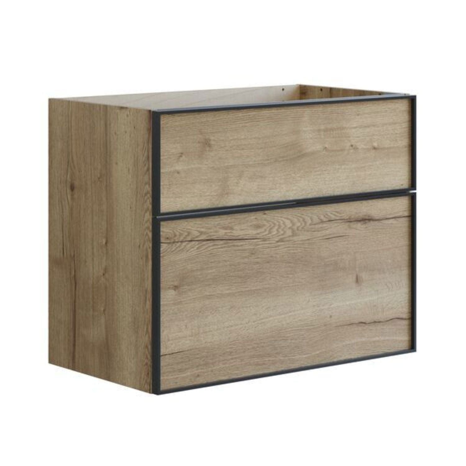 Dansani Inzo Alu-ramme svart Servantskap med ekstra stor underskuff Natur eik / 80cm Dansani Servantskap DA-U25-8049