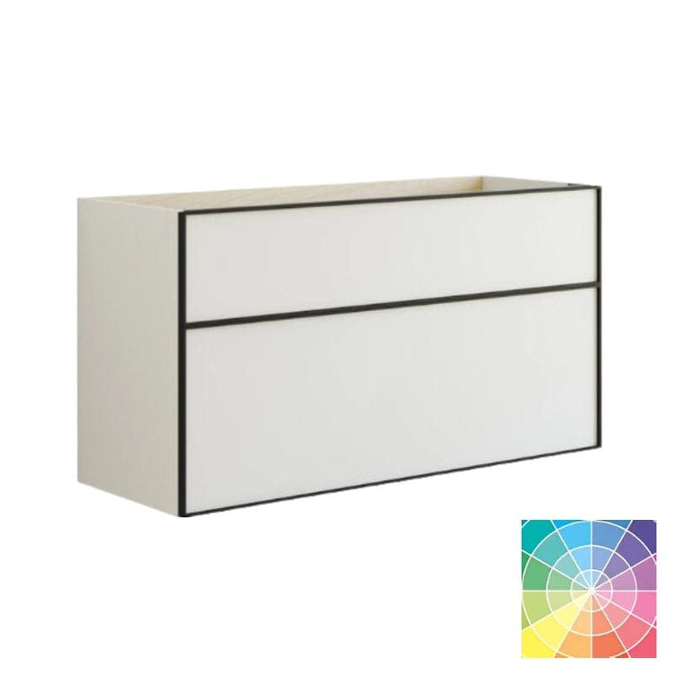 Dansani Inzo Alu-ramme svart Servantskap med ekstra stor underskuff