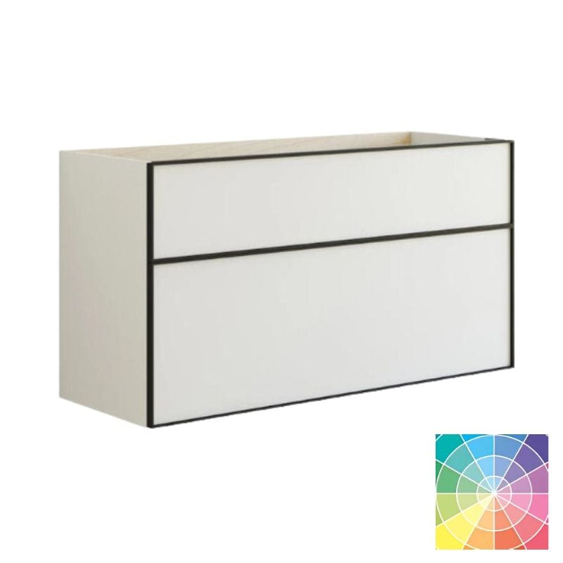 Dansani Inzo Alu-ramme svart Servantskap med ekstra stor underskuff NCS farge / 120cm dobbel Dansani Servantskap DA-U28-8099