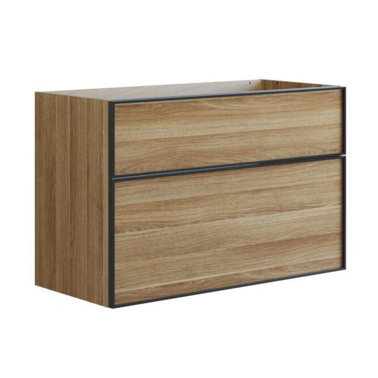 Dansani Inzo Alu-ramme svart Servantskap med ekstra stor underskuff