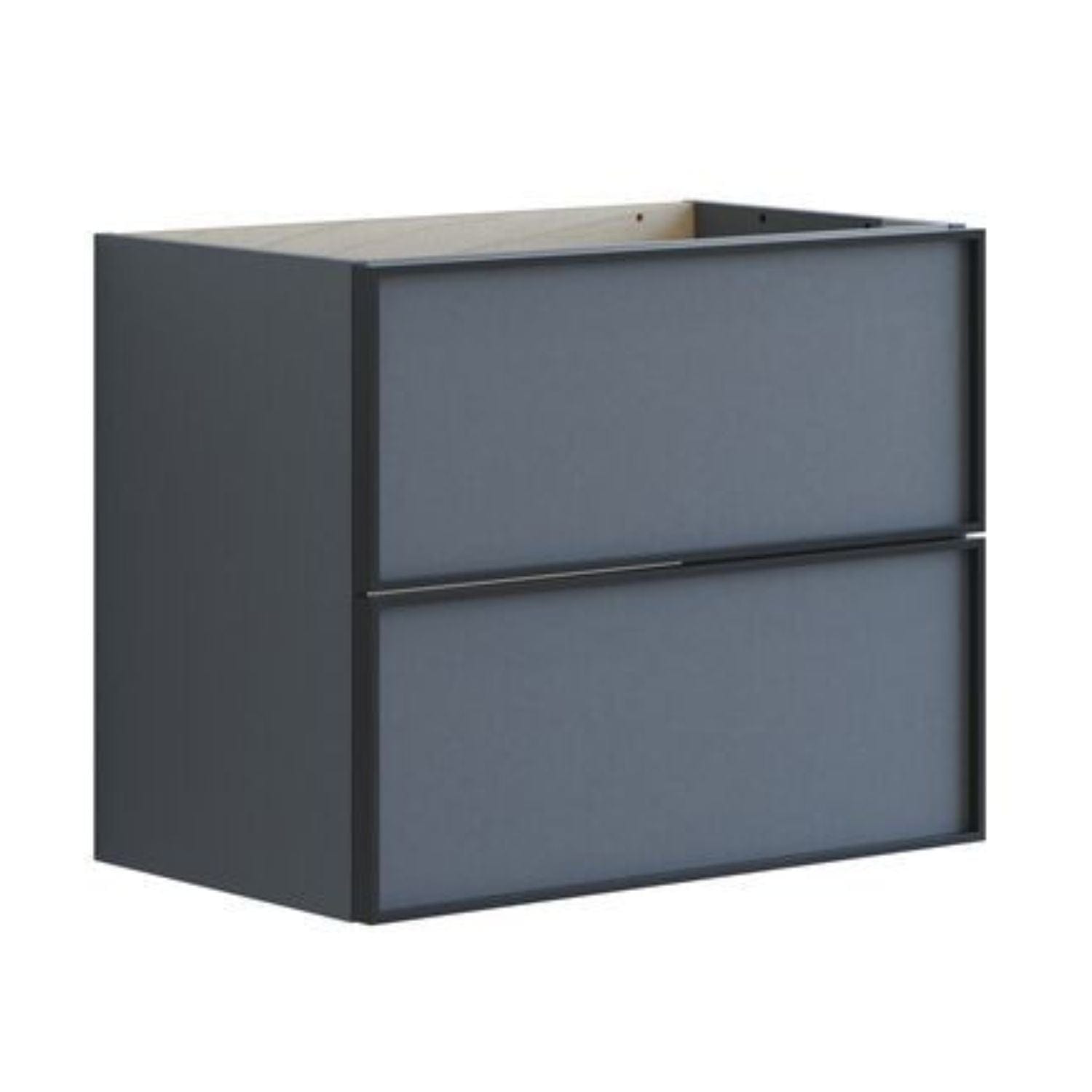 Dansani Inzo Alu-ramme Svart Servantskap Slim 2 Skuff Grå matt / 60cm Dansani Servantskap DA-U07-8003