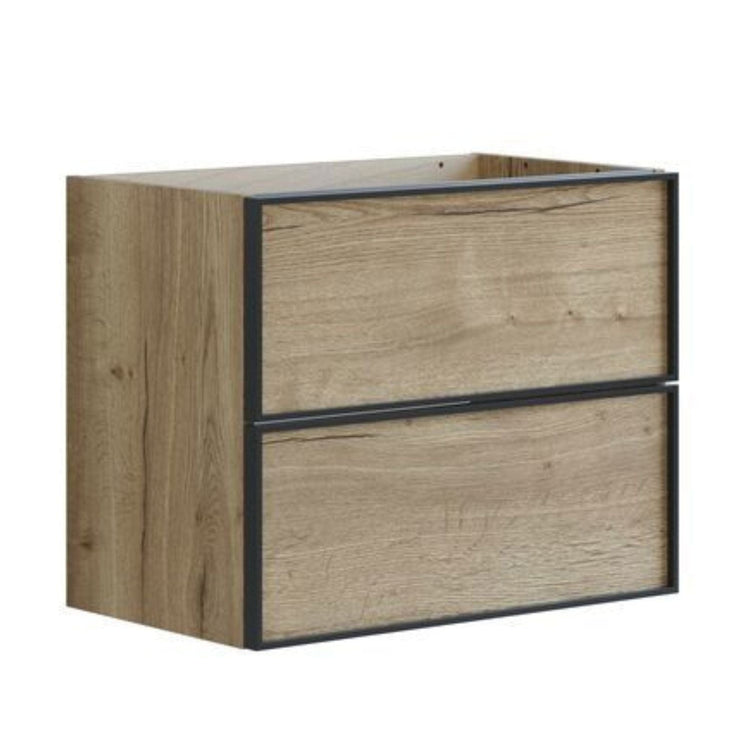 Dansani Inzo Alu-ramme Svart Servantskap Slim 2 Skuff