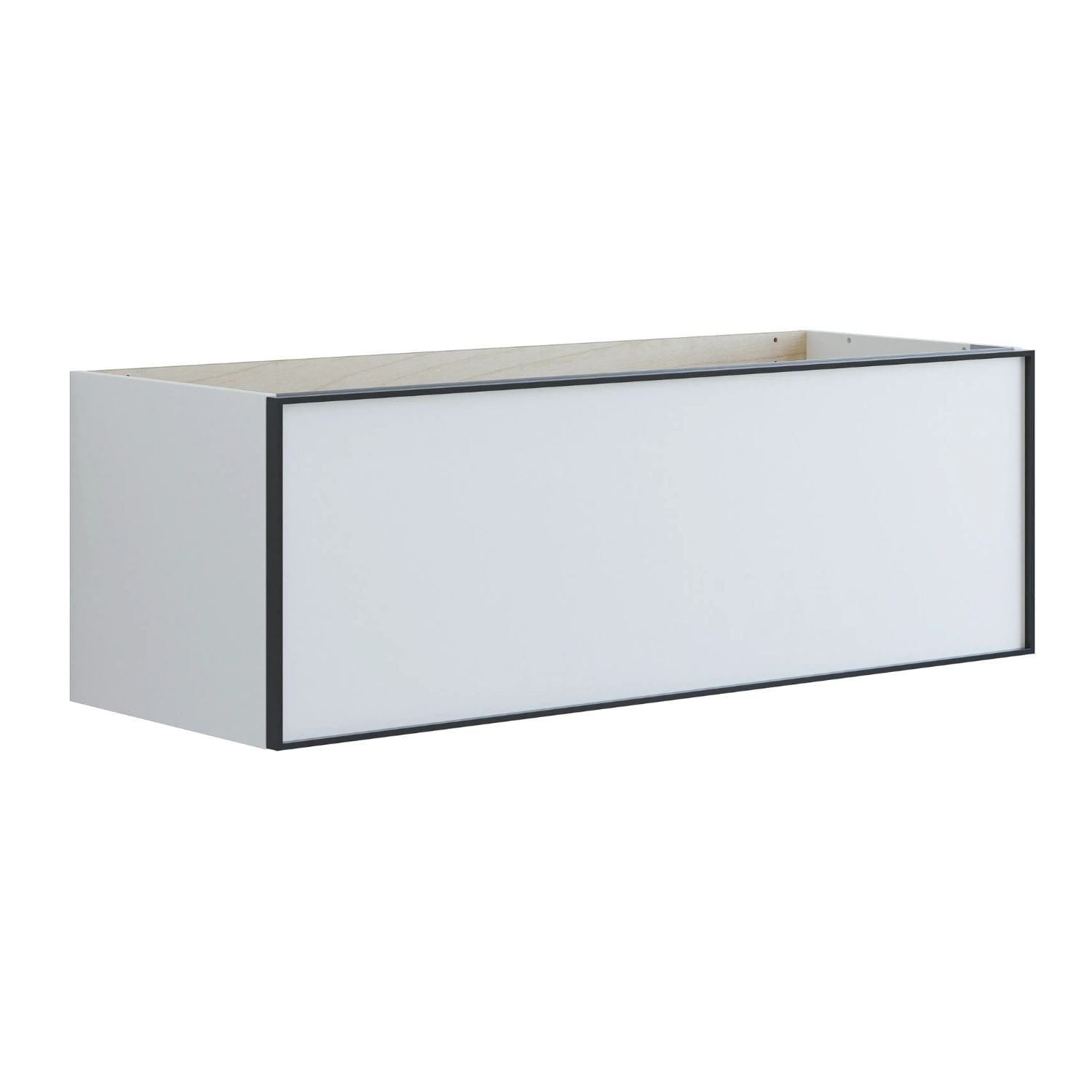 Dansani Inzo Alu-ramme svart Underskap 1 skuff B60-120xH40xD44cm Hvit matt / 120cm Dansani Sideskap bad DA-U32-8010