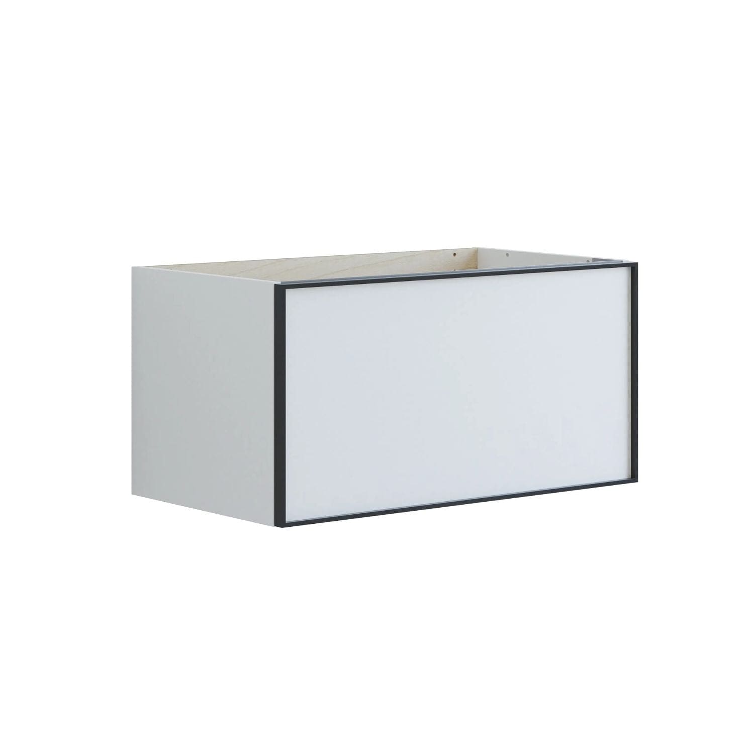 Dansani Inzo Alu-ramme svart Underskap 1 skuff B60-120xH40xD44cm Hvit matt / 80cm Dansani Sideskap bad DA-U30-8010